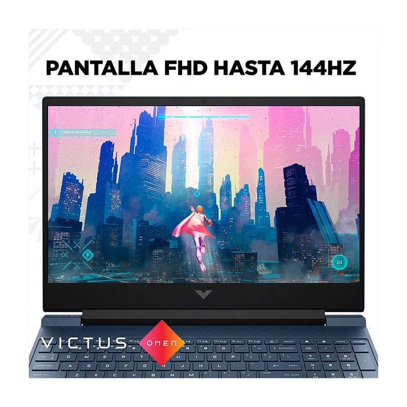 HP Victus Laptop Gaming 15.6" FHD 144Hz, Intel Core i5-12450H, 16GB RAM, 512GB SSD, NVIDIA GeForce RTX 3050 4GB, Audio B&O, Windows 11 Home | Azul