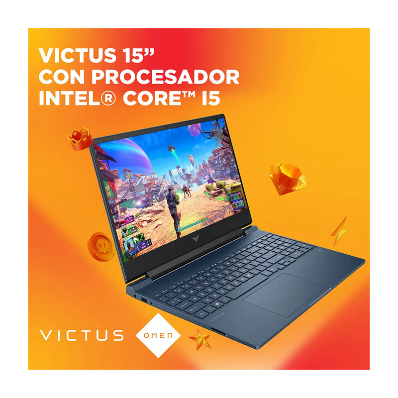 HP Victus Laptop Gaming 15.6" FHD 144Hz, Intel Core i5-12450H, 16GB RAM, 512GB SSD, NVIDIA GeForce RTX 3050 4GB, Audio B&O, Windows 11 Home | Azul