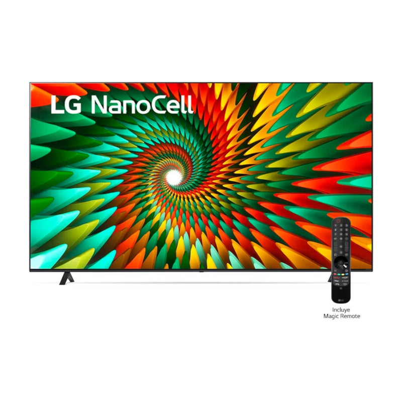 LG 86NANO77 Televisor NanoCell LED Ultra HD 4K HDR10 Pro Smart de 86" | Procesador a7 Gen 6 AI | ThinQ AI | Nano Color | Nano Cinema