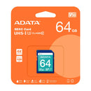 ADATA Memoria SDXC de 64GB | UHS-I | V30 | U3 | Clase 10 | 100Mb/s