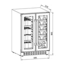 Drija Bere 20 Vinera Empotrable de Compresor Inverter de 20 Botellas | Rejillas de Madera Deslizables