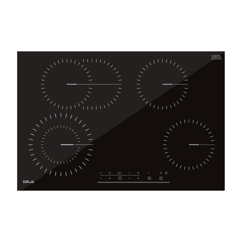 Drija Berlin 76 Eléctrica Estufa Empotrable Eléctrica de Vitrocerámica | 4 Quemadores | Control Táctil