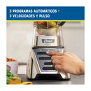 Oster Xpert Series Licuadora de 3 Velocidades | Programas Automáticos | Tritan | Pulso | Tecnología Reversible | All-Metal-Drive | 2L | 1500W | Plateado