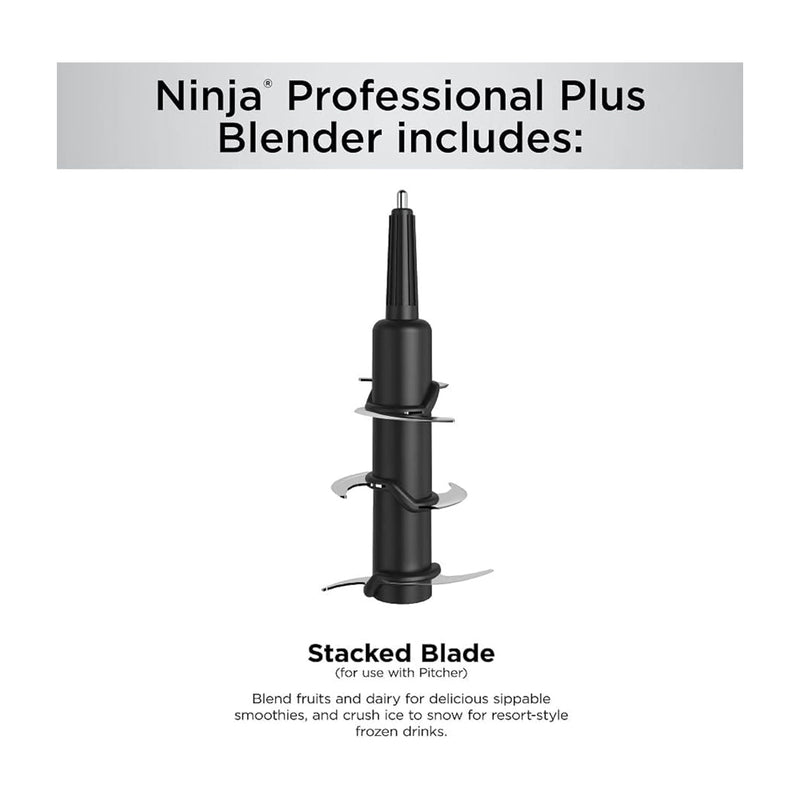 Ninja Professional Plus Blender Licuadora de 3 Velocidades | Auto-IQ | Tecnología Total Crushing | Función de Pulso | 2.13L | 1400W | Gris