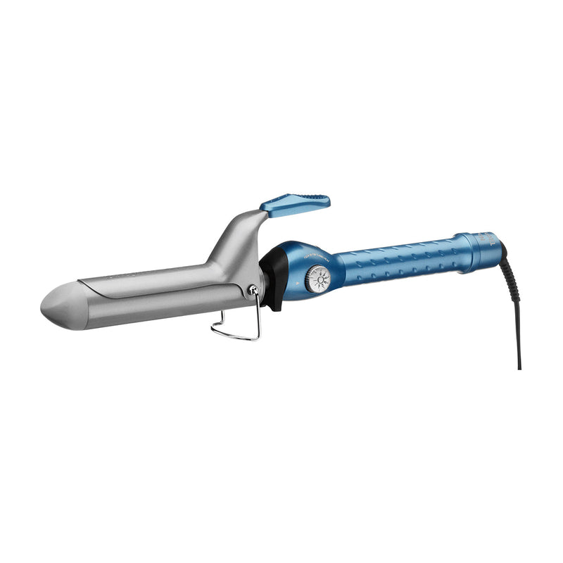 BaBylissPRO Rizador Spring Iron para el Cabello | Nano Titanium | Turbo Heat | 1.25" | Azul