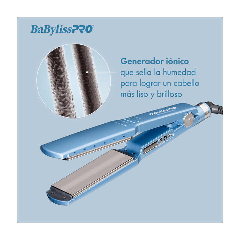 BaBylissPRO Plancha Alisadora para el Cabello | Nano Titanium | 1.73" | Azul