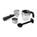 Oster Cafetera de 4 Tazas | Vapor a Presión | Espresso y Cappuccino | Negro