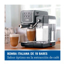 Oster Cafetera PrimaLatte de 10 Tazas | 19 Bares | Barra de Progreso | Gris