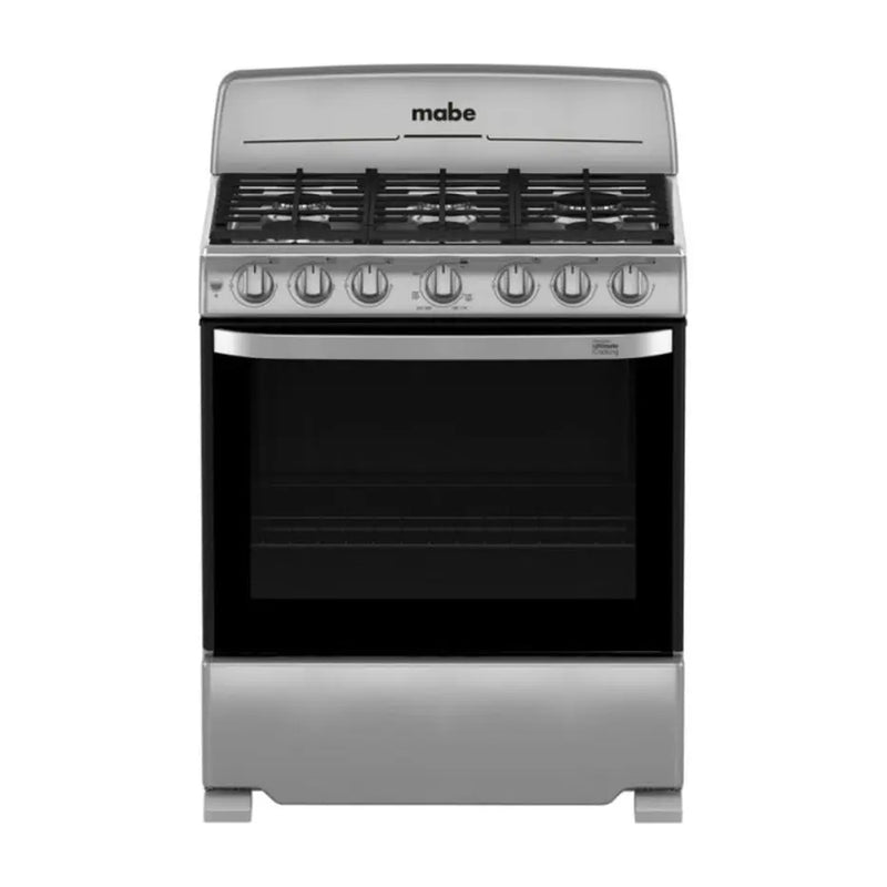 Mabe Estufa a Gas de Acero Inoxidable | Tecnología Ultimate | Perfect Cook | Easy Clean Pro | 30" | 6 Quemadores