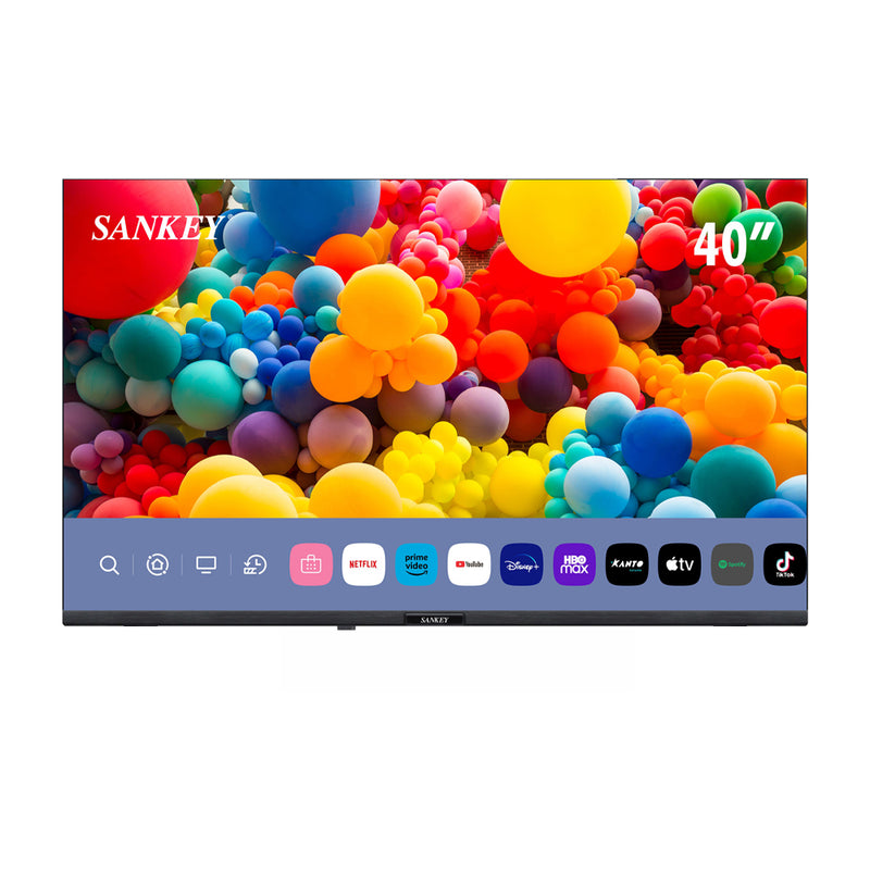 Sankey Televisor LED Full HD Smart de 40" | Procesador Quad Core | Frameless Design | Ultra Slim | Web OS