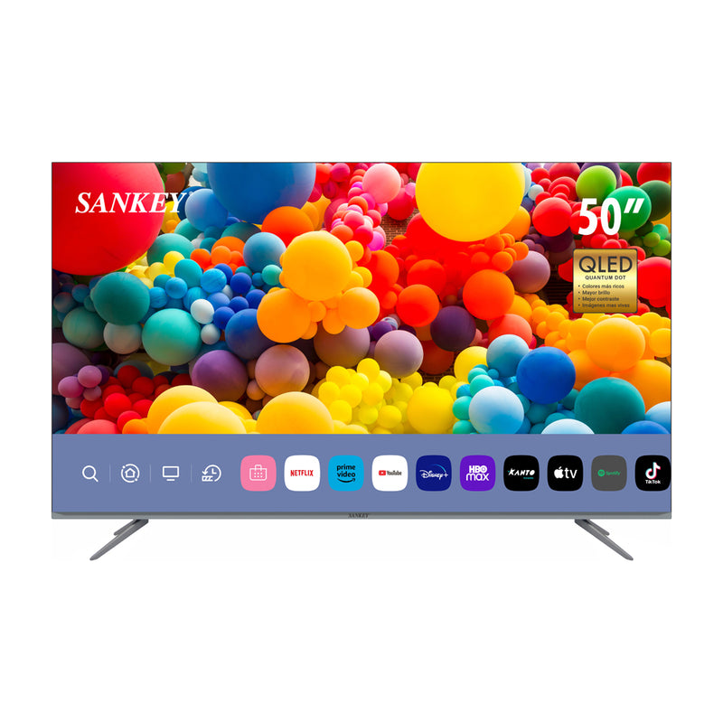 Sankey Televisor QLED Ultra HD 4K HDR Smart de 50" | Procesador Quad Core 4K | Quantum Dot | Frameless Design | Ultra Slim | Web OS