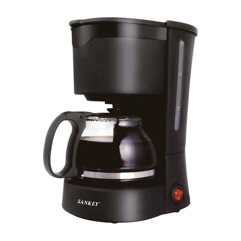 Sankey Cafetera de 6 Tazas | Filtro Lavable Permanente | Canasta Removible | Negro