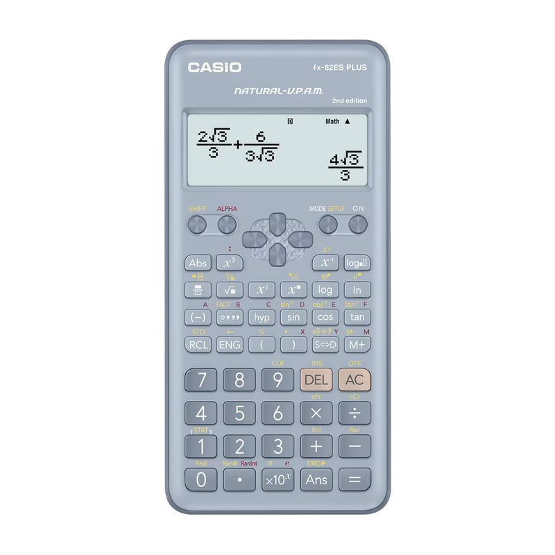 Casio Calculadora Científica de 12 Digitos | 252 Funciones | LCD de Doble Línea | Azul