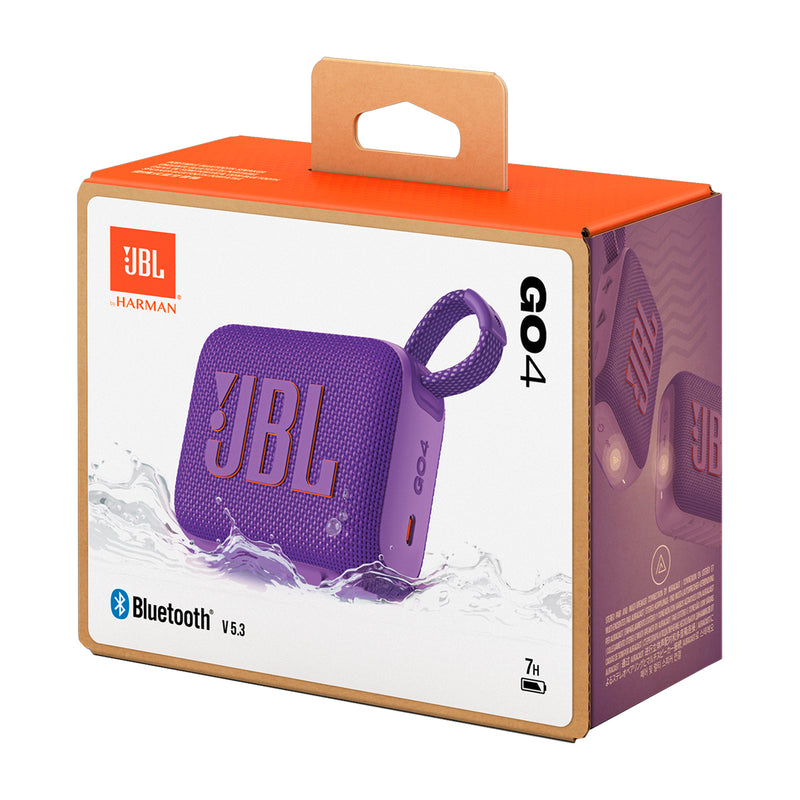 JBL GO 4 Bocina Portátil Bluetooth Waterproof | JBL Pro Sound | 7H | IP67 | Púrpura