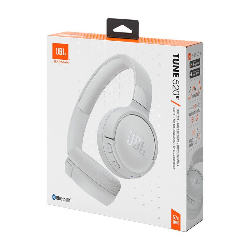 JBL Tune 520BT Audífonos Inalámbricos Bluetooth On-Ear | Blanco