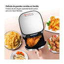 Kitcher Freidora de Aire Digital | 6.8QT | 8 Programas | Temporizador | Control de Temperatura | Plateado Negro