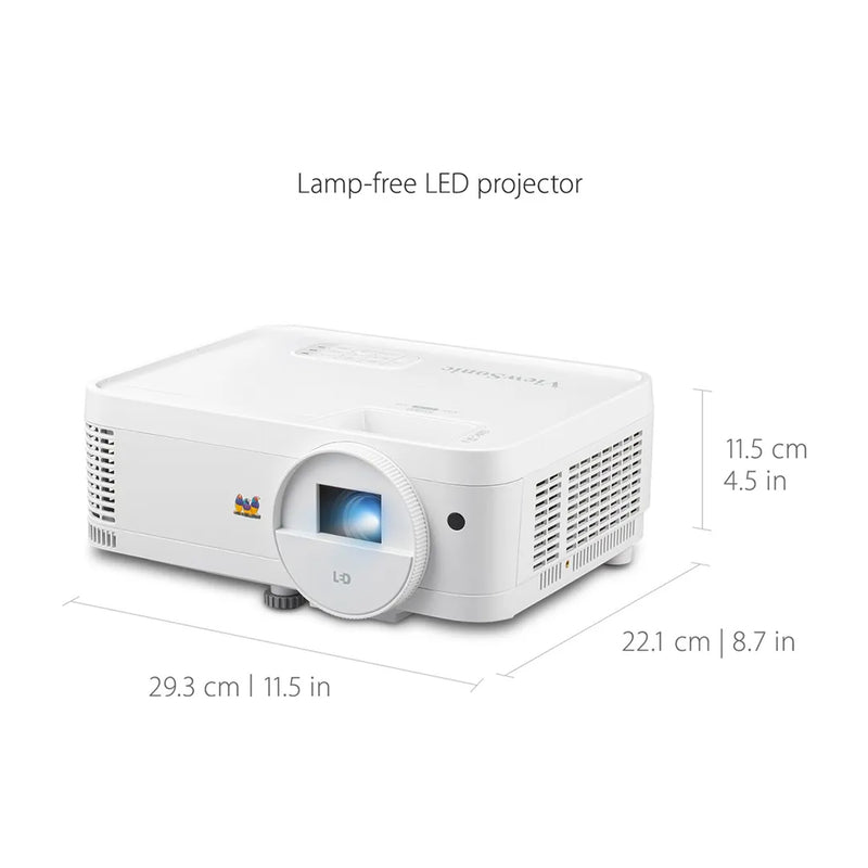 ViewSonic LS500WH Proyector | WXGA | 3000 Lúmenes | 30" - 300" | 16:10 | SuperColor