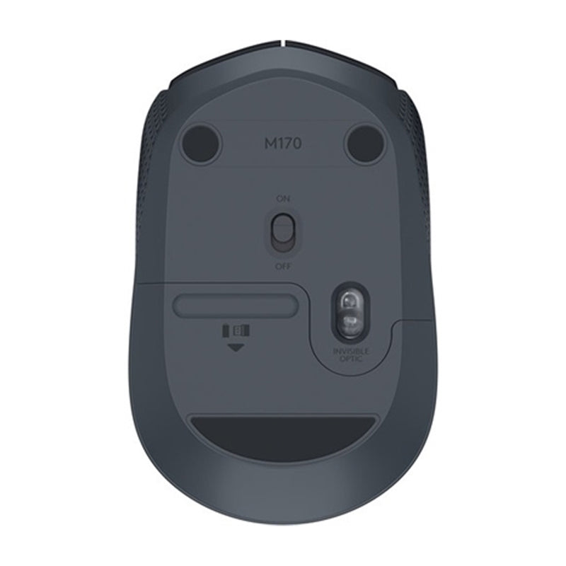 Logitech M170 Mouse Inalámbrico | Negro Gris