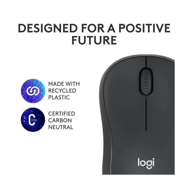 Logitech M240 Mouse Inalámbrico Silencioso | Bluetooth | Negro