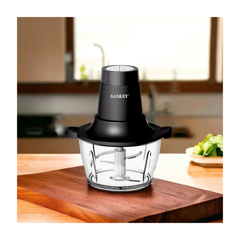 Sankey Picatodo de 1.5L | Vaso de Vidrio | Anti-Resbalante | Negro