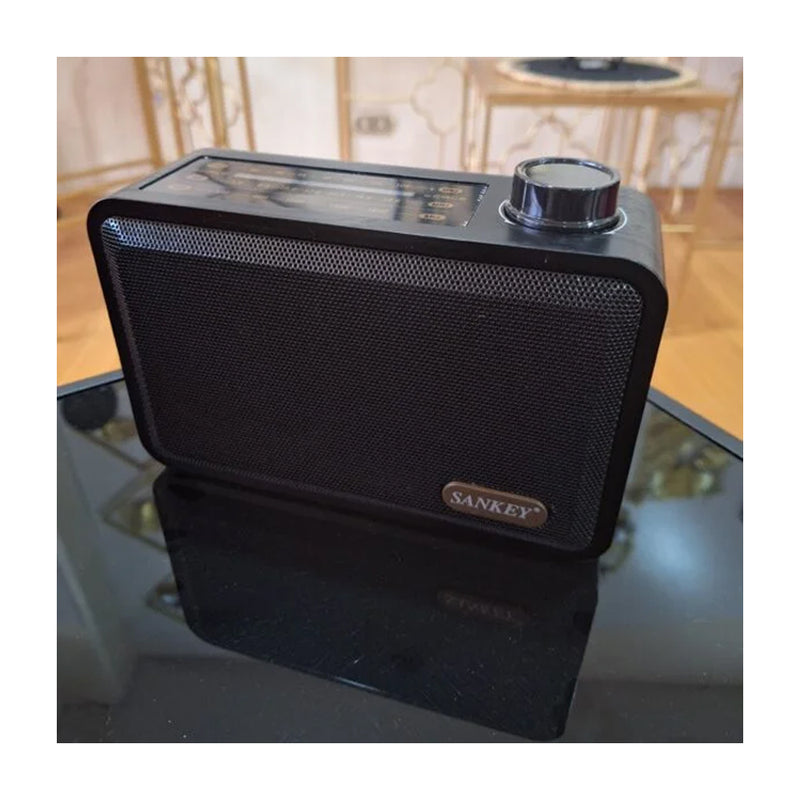 Sankey Radio Portátil | Sintonización FM | Correa Portable | Bluetooth | Negro