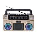 Sankey Radio Portátil | Sintonización FM | Asa Portable | Bluetooth | Dorado