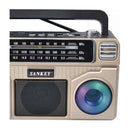 Sankey Radio Portátil | Sintonización FM | Asa Portable | Bluetooth | Dorado