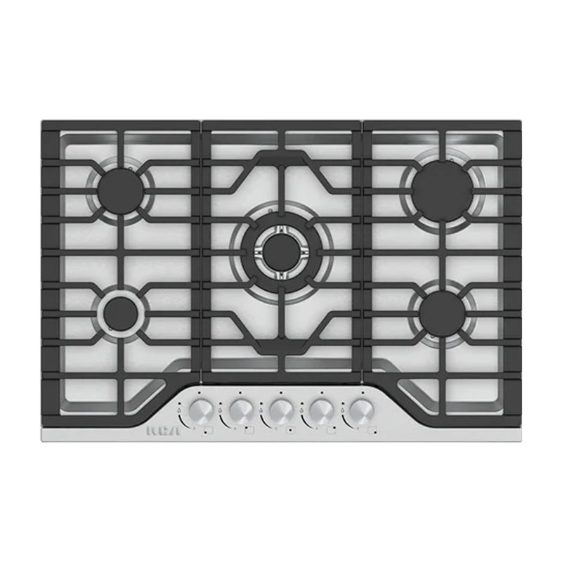 RCA Estufa Empotrable a Gas de Acero Inoxidable | 30” | 5 Quemadores | Encendido Eléctrico