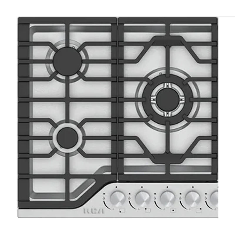 RCA Estufa Empotrable a Gas de Acero Inoxidable | 30” | 5 Quemadores | Encendido Eléctrico