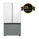 Samsung BESPOKE Refrigeradora French Door Digital Inverter de 3 Puertas | Twin Cooling Plus | Dual Ice Maker | Auto Filling Pitcher | 23.9p3 | Clean White Satin Gray