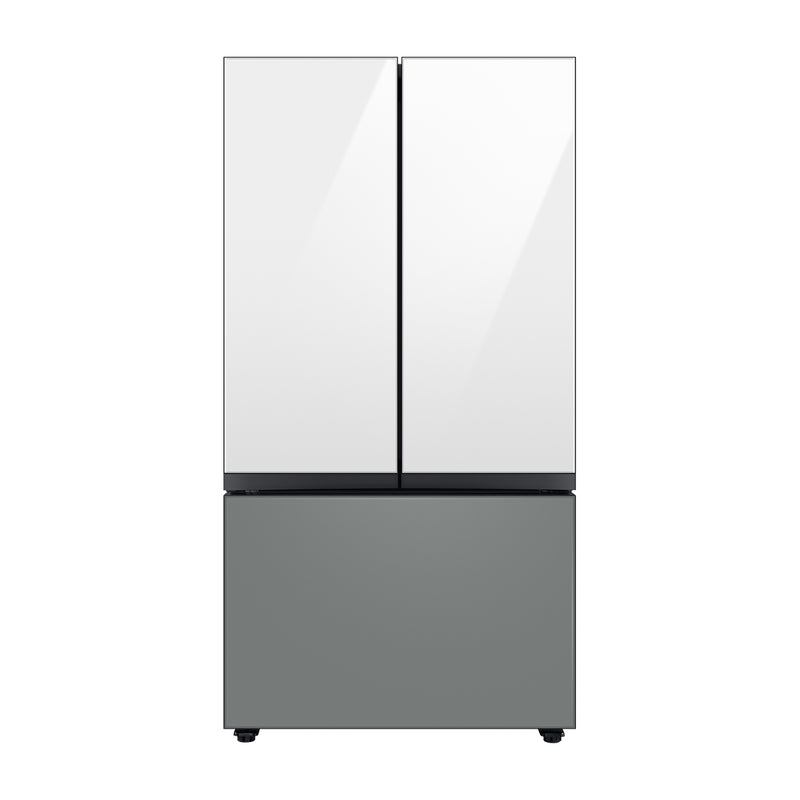 Samsung BESPOKE Refrigeradora French Door Digital Inverter de 3 Puertas | Twin Cooling Plus | Dual Ice Maker | Auto Filling Pitcher | 23.9p3 | Clean White Satin Gray