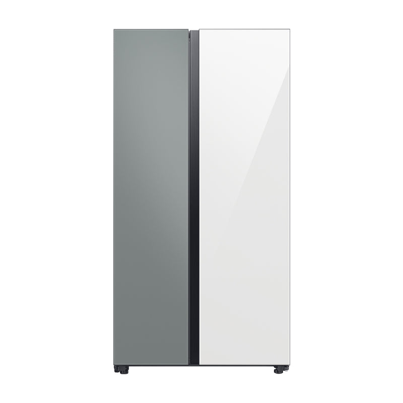 Samsung BESPOKE Refrigeradora Side By Side Digital Inverter | All Around Cooling | SpaceMax | Dual Ice Maker | 22.6p3 | Satin Gray Clean White