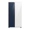 Samsung BESPOKE Refrigeradora Side By Side Digital Inverter | All Around Cooling | SpaceMax | AOD | Dual Ice Maker | Beverage Center | 22.6p3 | Clean Navy/White