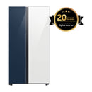 Samsung BESPOKE Refrigeradora Side By Side Digital Inverter | All Around Cooling | SpaceMax | AOD | Dual Ice Maker | Beverage Center | 28p3 | Clean Navy White