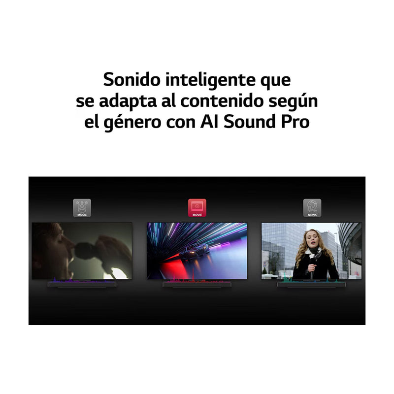 LG Barra de Sonido Bluetooth de 3.1.3 Canales | Subwoofer | Virtual Sound 3D | Sound AI Pro | Dolby Digital Plus | Dolby Atmos | VRR | DTS:X | Wowcast |  400W