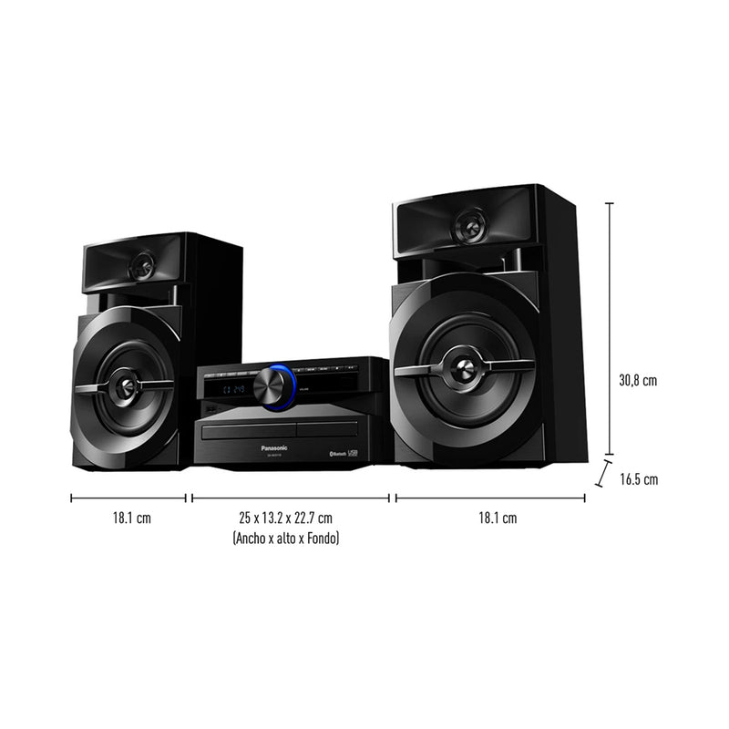 Panasonic Equipo de Sonido Minicomponente | 300W | Urban Audio | MAX Jukebox | Bluetooth