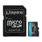 Kingston Memoria Micro SDXC de 64GB + Adaptador | UHS-I | V30 | U3 | Clase 10 | 170MB/s