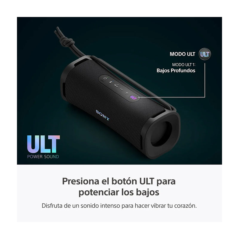 Sony ULT FIELD 1 Bocina Portátil Bluetooth Waterproof | ULT Bass | 12H | IP67 | Negro