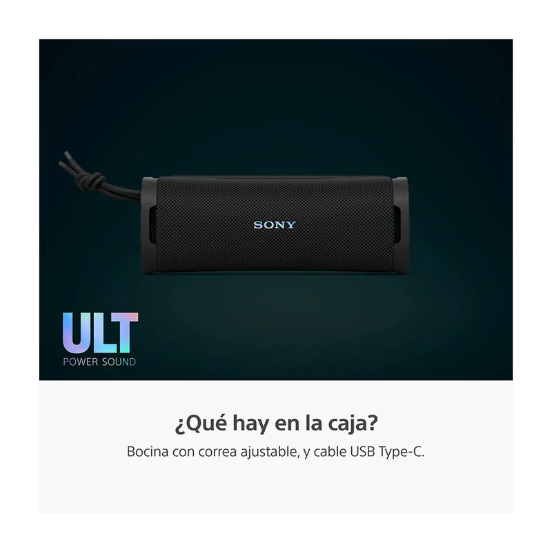 Sony ULT FIELD 1 Bocina Portátil Bluetooth Waterproof | ULT Bass | 12H | IP67 | Negro