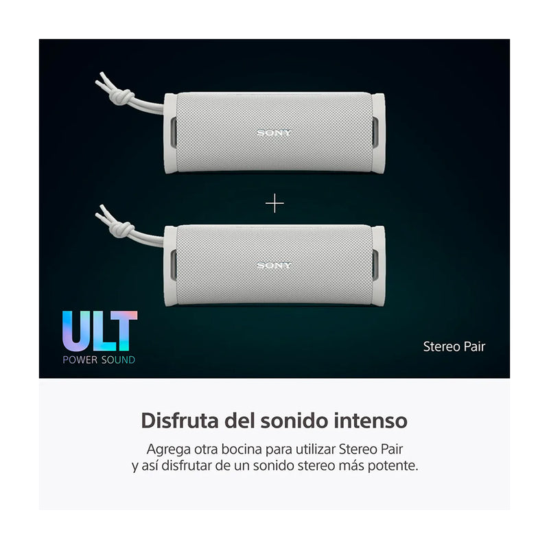 Sony ULT FIELD 1 Bocina Portátil Bluetooth Waterproof | ULT Bass | 12H | IP67 | Blanco