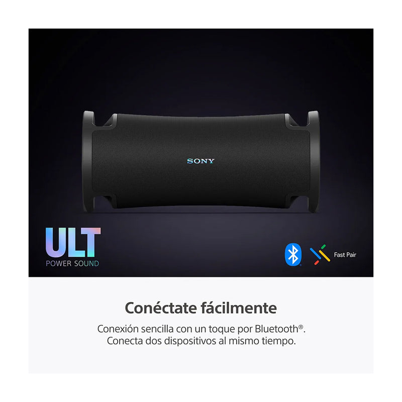 Sony ULT FIELD 7 Bocina Portátil Bluetooth Waterproof | ULT Bass | Luces | 30H | IP67 | Negro