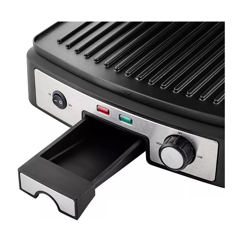 Sankey Sandwichera Panini Grill | Tapa Flotante Ajustable | Regulador de Temperatura | 1500W | Negro Plateado