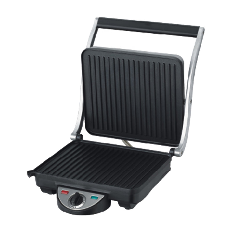 Sankey Sandwichera Panini Grill | Tapa Flotante Ajustable | 1500W | Negro Plateado