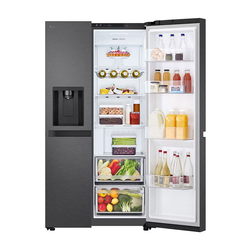 LG Refrigeradora Side By Side Smart Inverter | Multi Air Flow | Ultra Sleek | Dispensador de Agua y Hielo | 22.5p3 | Matte Black