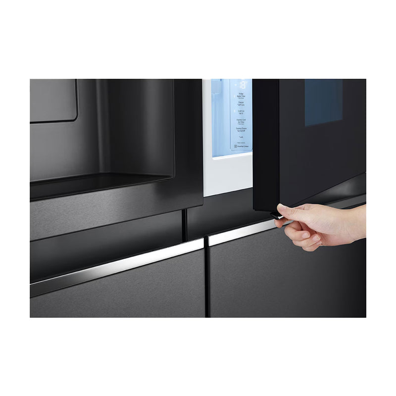 LG Refrigeradora Side By Side InstaView Door-In-Door Linear Inverter | ThinQ | Craft Ice | Linear/Door Cooling | Hygiene Fresh+ | UVNano | Dispensador de Agua y Hielo | 23.8p3 | Negro Matte