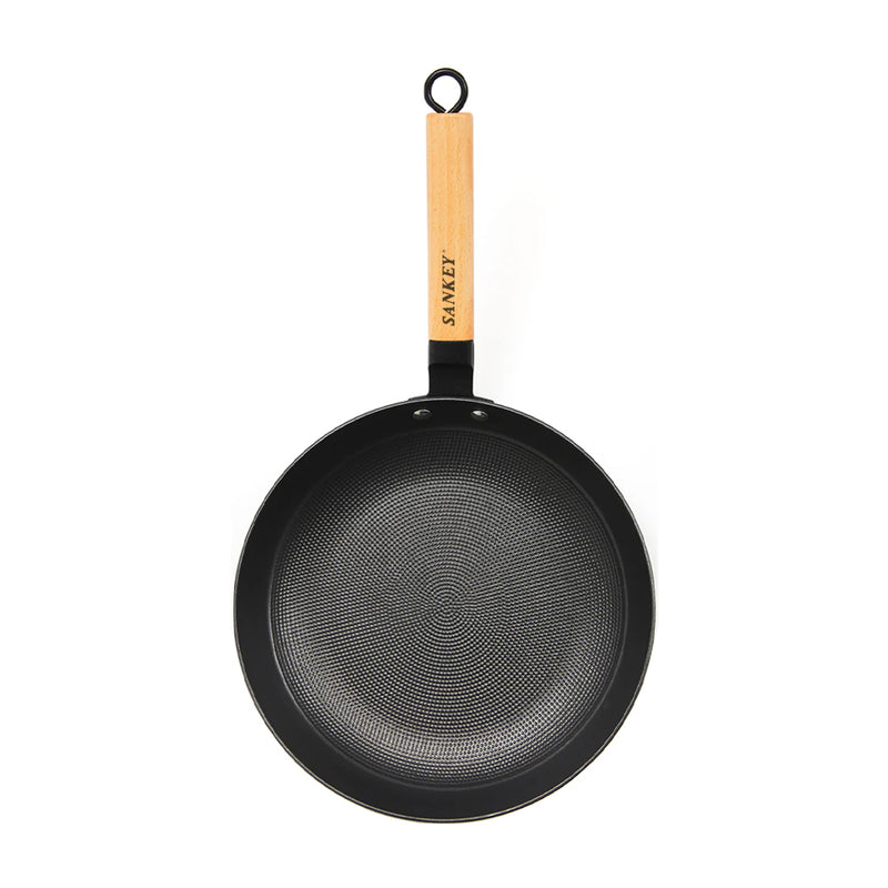 Sankey Sartén Wok de 30cm | Superficie de Panal de Abeja | Antiadherente | Negro