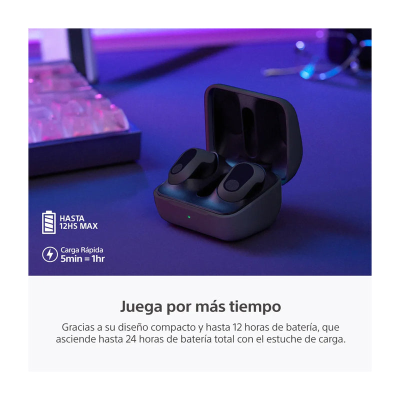 Sony INZONE Buds Gaming True Wireless Audífonos Inalámbricos Bluetooth | Active Noise Cancelling | Negro