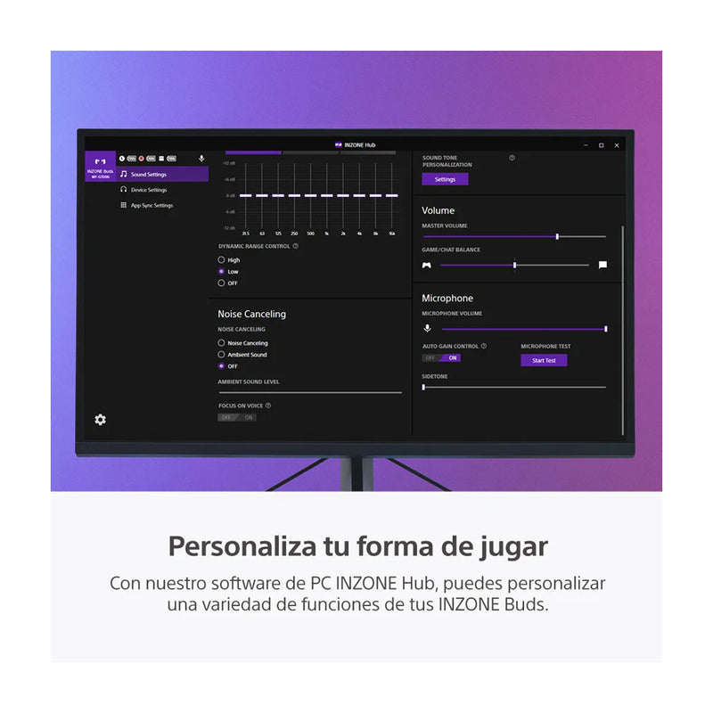 Sony INZONE Buds Gaming True Wireless Audífonos Inalámbricos Bluetooth | Active Noise Cancelling | Negro