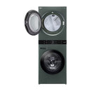 LG WashTower Torre de Lavado a Gas Inverter Direct Drive de Carga Frontal | TurboWash 360 | AI DD | AI ThinQ | 22kg | Verde