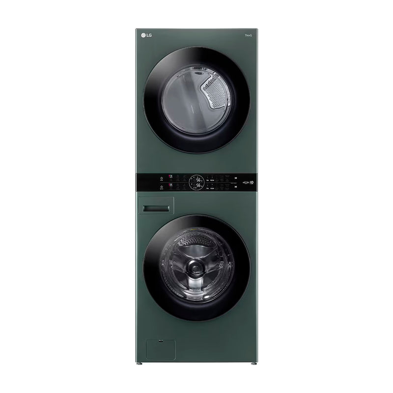 LG WashTower Torre de Lavado Eléctrico Inverter Direct Drive de Carga Frontal | TurboWash 360 | AI DD | AI ThinQ | 22kg | Verde